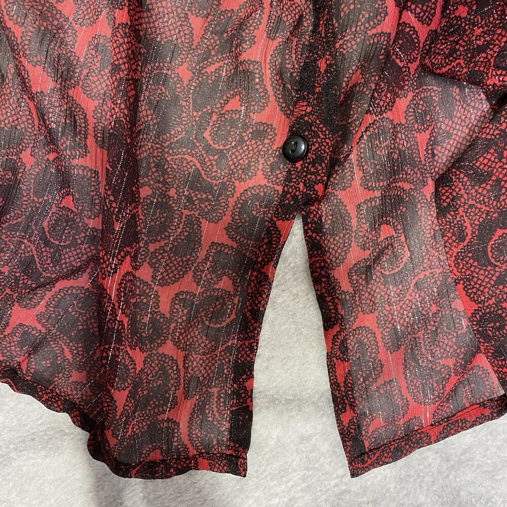 Maggie Barnes for Catherines Womens Plus Size 2X Red Blouse + Tank Top 2 Piece - Picture 2 of 14